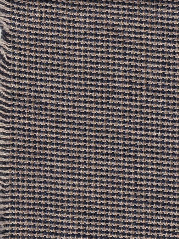 tissu toile de laine, coton  et lin mini pied de poule