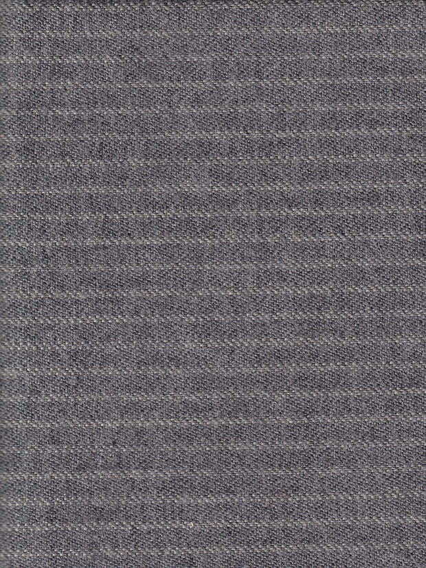 tissu toile de laine et coton double-face rayures grises