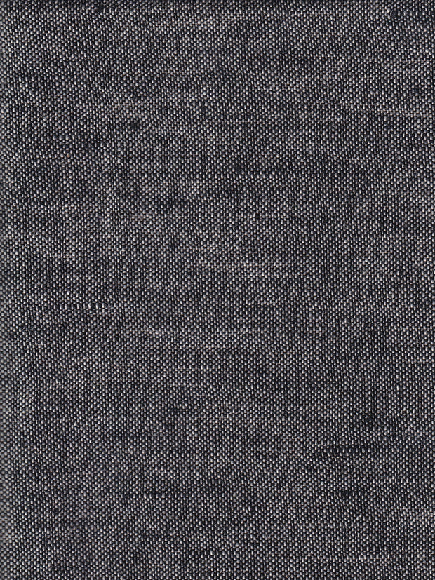 tissu en toile de lin et laine grey pin point