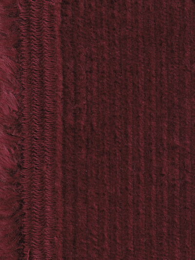 tissu en velours de laine à grosses côtes bordeaux