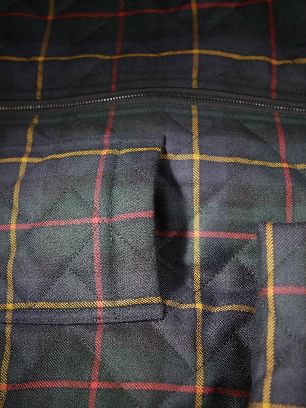 naipaul quilted and zipped jacket in macleod tartan