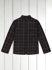 naipaul quilted and zipped jacket in macleod tartan