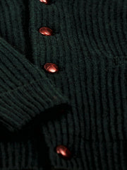 cardigan 100 % lambswool vert sapin à col châle