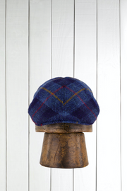 blue harris tweed cap