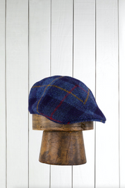 blue harris tweed cap