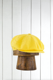 casquette en lin jaune