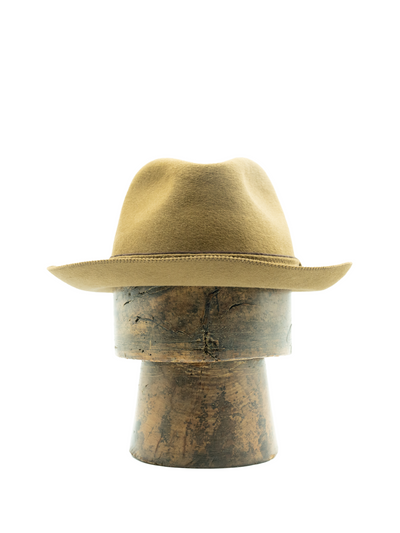 Water-repellent cachou cashmere felt hat