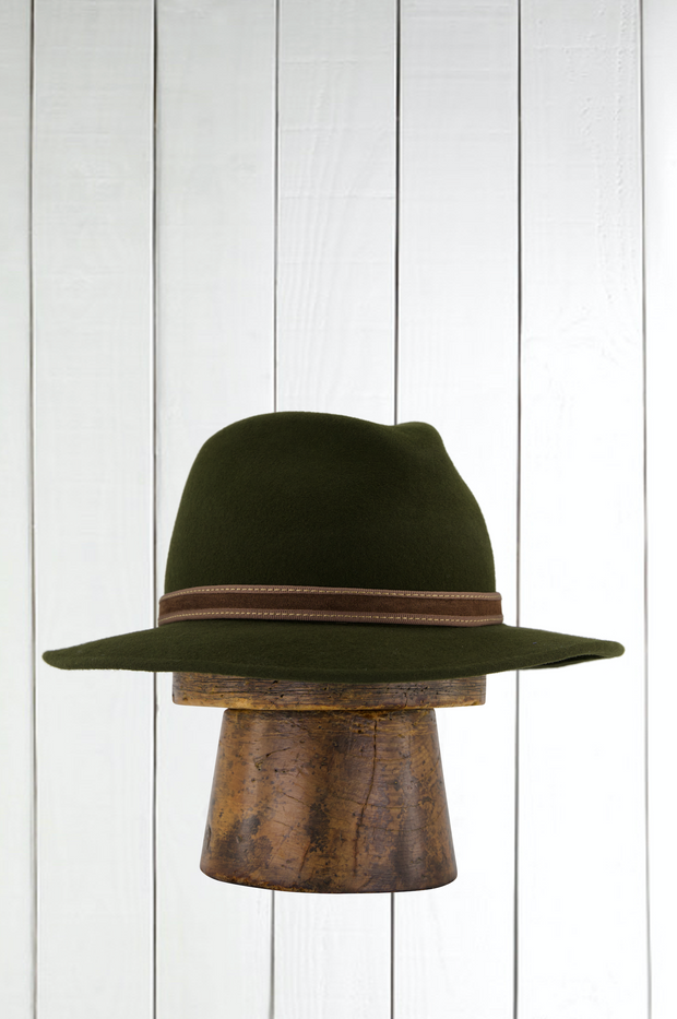 water-repellent loden wool felt hat