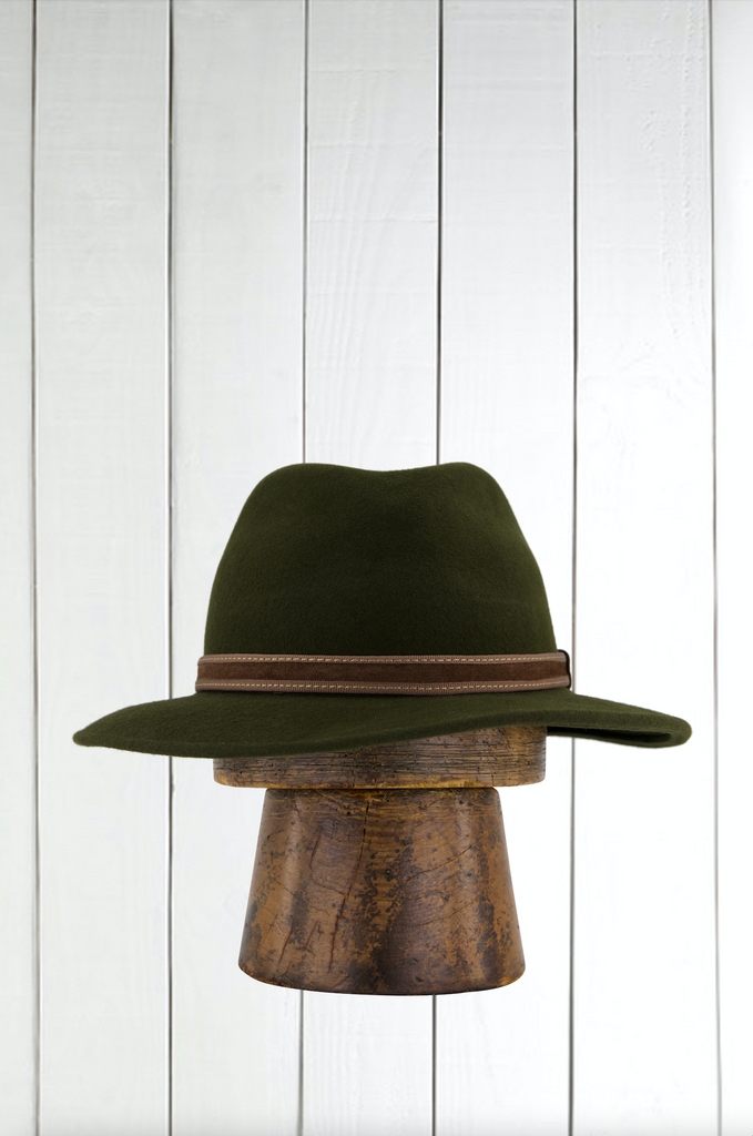 Chapeau Western VINTAGE Broner Suburban Lite – Feutre Laine Vert – Taille XL