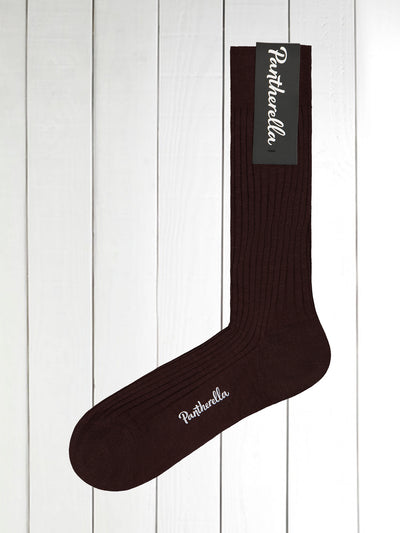chaussette en laine pantherella aubergine