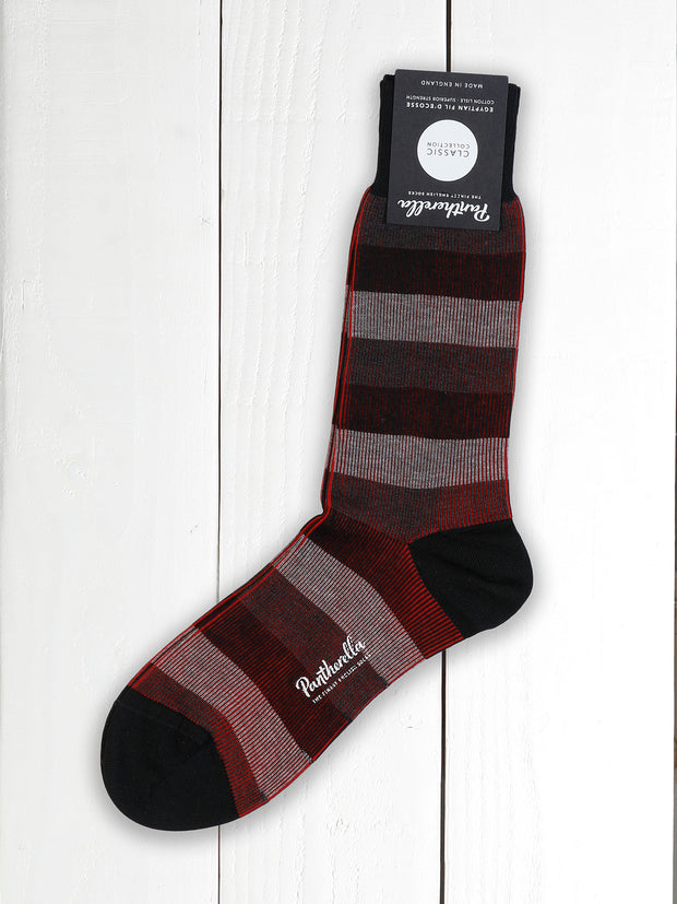 lisle thread pantherella socks with large black stripes