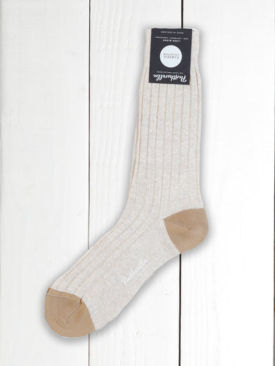 natural pantherella socks in linen and cotton