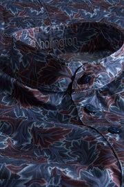 pré-commande chemise col mao en coton Liberty® feuilles