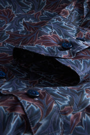 pré-commande chemise col mao en coton Liberty® feuilles