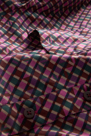 pre-sale Liberty® cotton mao-collar shirt with geometric pattern