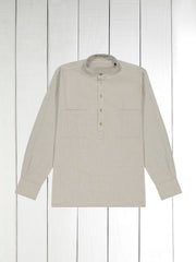 olive new seersucker mao-collar shirt