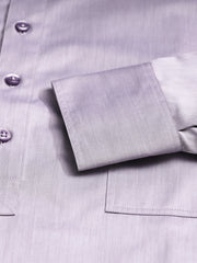 pre-sale luxury cotton mao-collar shirt in lilac
