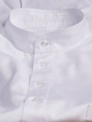pre-sale luxury cotton mao-collar shirt in white