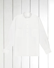 pre-sale luxury cotton mao-collar shirt in white