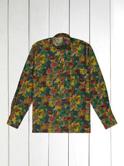 pre-sale Liberty® cotton mao-collar shirt with floral pattern