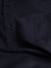 pre-sale mao-collar shirt in cotton canvas and black clycell