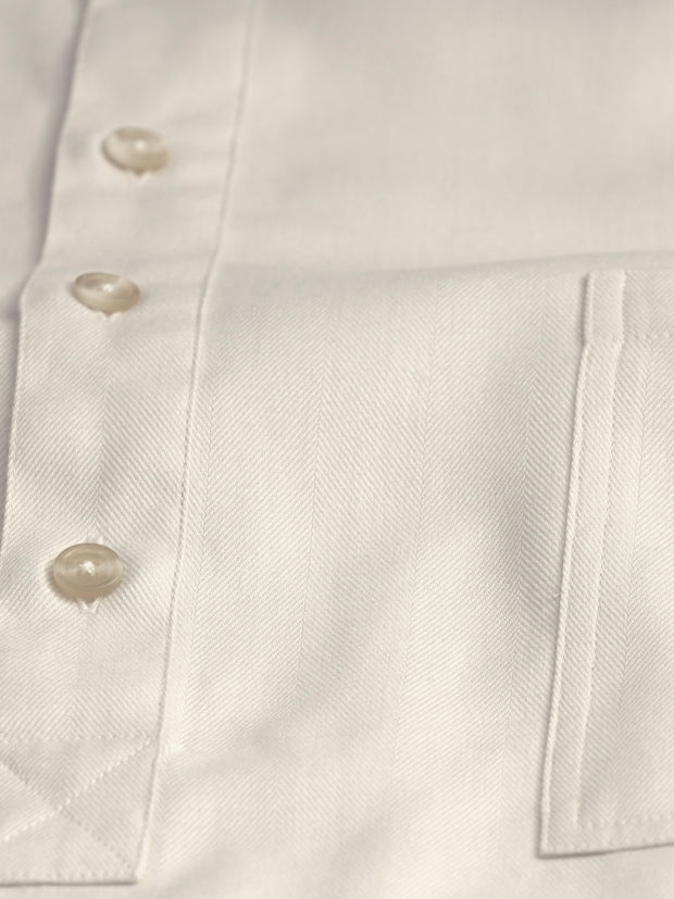 pre-sale cotton canvas and natural clycell mao-collar shirt
