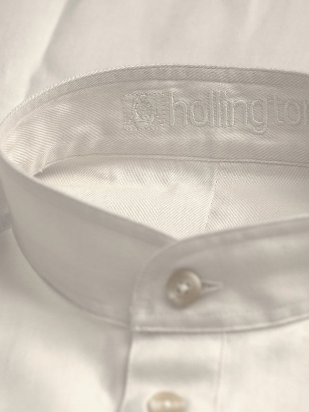 pre-sale cotton canvas and natural clycell mao-collar shirt