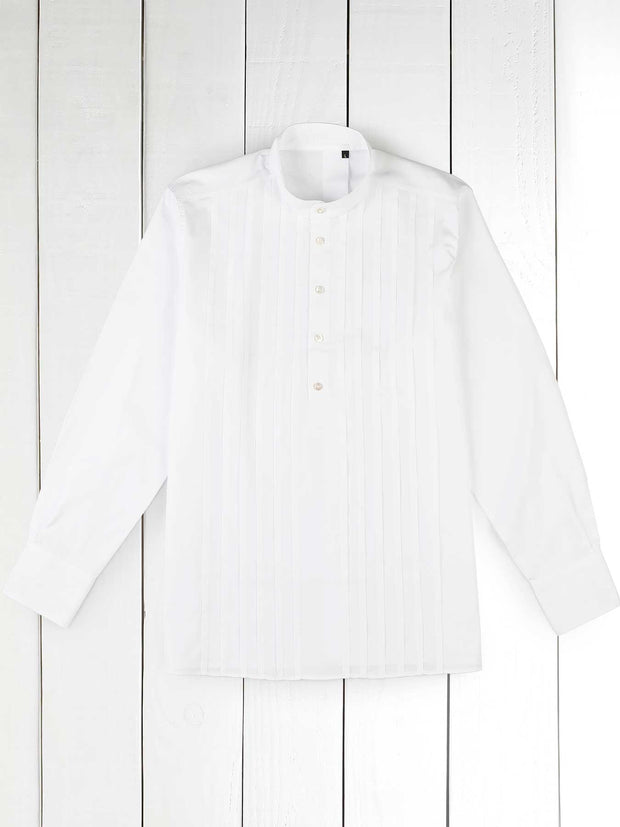 luxurious white poplin tchekhov shirt