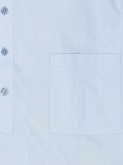 mao-collar shirt in sky cotton 