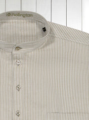 olive new seersucker mao-collar shirt