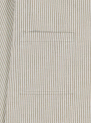 chemise col mao en coton seersucker olive