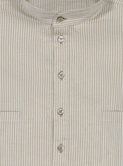 olive new seersucker mao-collar shirt