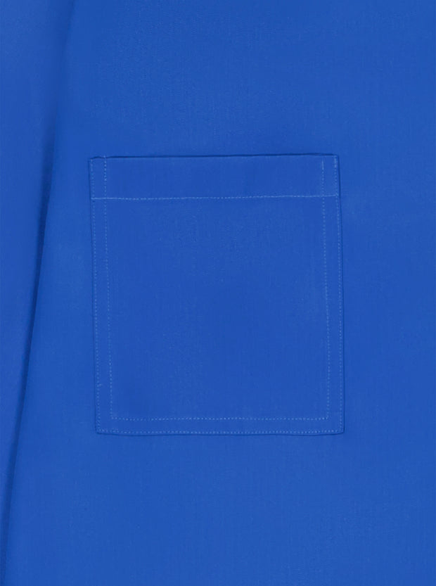 king blue Tencel® mao-collar shirt