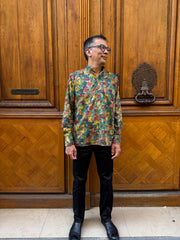 pre-sale Liberty® cotton mao-collar shirt with floral pattern