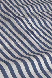 chemise col mao en Tencel® rayures marine