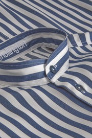 chemise col mao en Tencel® rayures marine