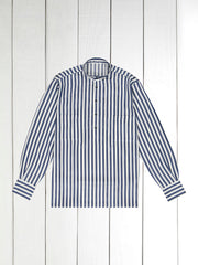 chemise col mao en Tencel® rayures marine