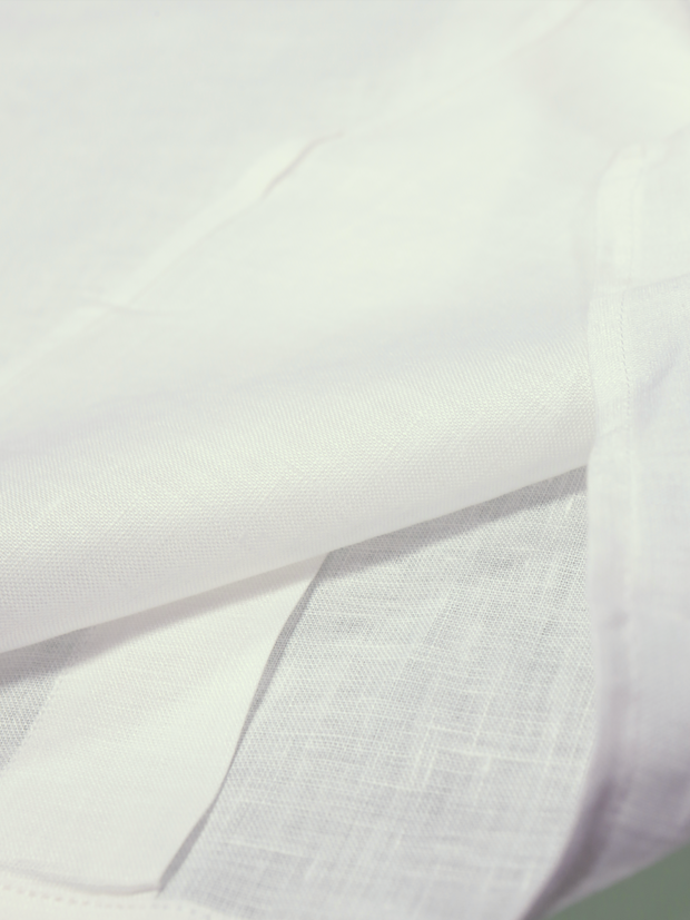 chemise Deauville manches courtes à col mao en lin natural