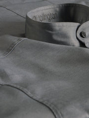 smoke cotton mao-collar shirt