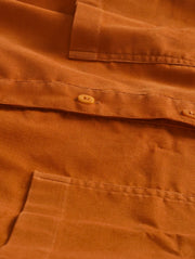 copper babycord mao-collar shirt