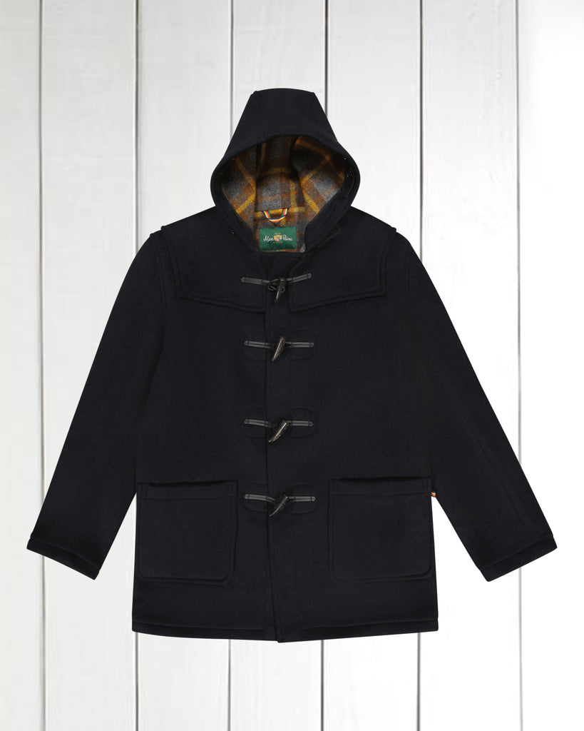 Phlannel　Double Cloth Duffle Coat SIZE2 double-face navy woollen cloth duffle-coat – hollington