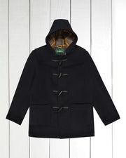 duffle-coat en drap de laine navy double-face
