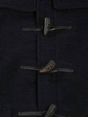 duffle-coat en drap de laine navy double-face