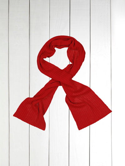 ribbed cashmere scarf  watermelon