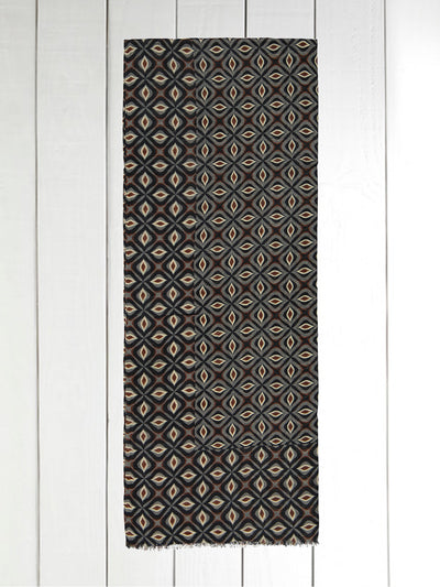 ash grey lambswool stole with celestial motifs