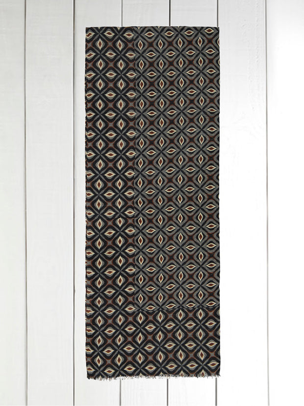 ash grey lambswool stole with celestial motifs