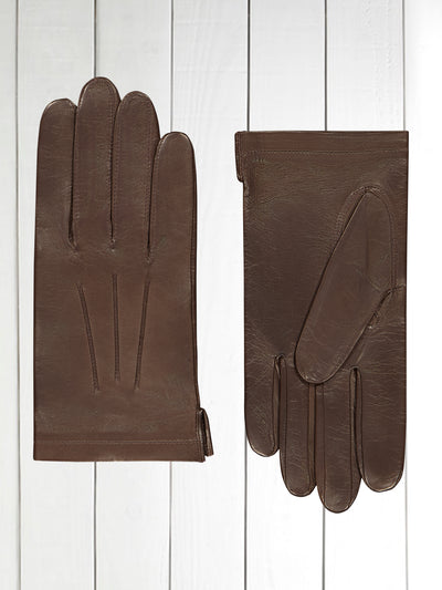 gants Agnelle Army en cuir d'agneau non doublé fauve