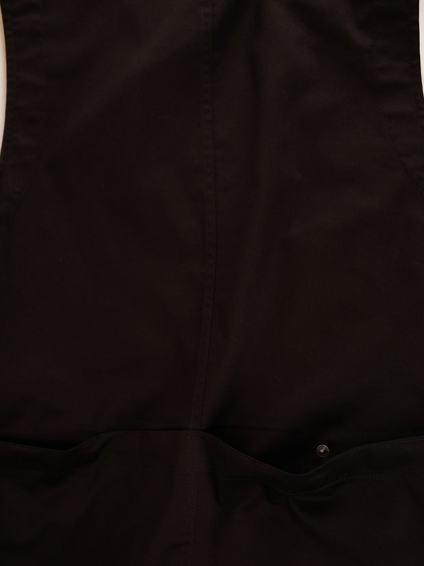 gilet 20 poches en serge de coton extensible noir