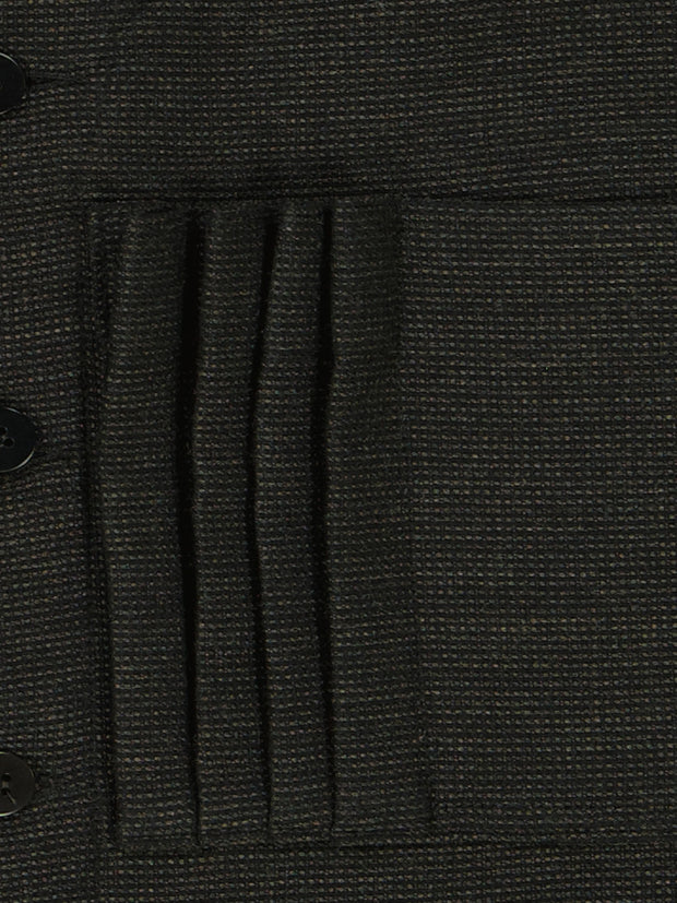 20-pocket waistcoat in graphite cotton wool work canvas