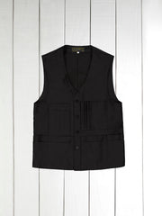 black moleskin 20-pocket waistcoat